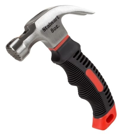 Stubby Claw Hammer, Mini Fiberglass Hammer With Comfort Grip Handle, 8-ounce, Home Repair, DIY
